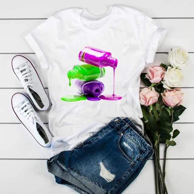 Women 3D Print Fashion T-Shirt Authentic Shape