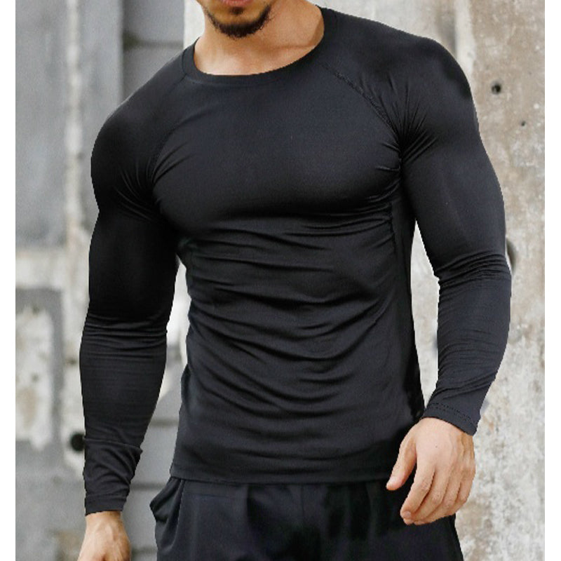 Men Quick Dry Fitness Tees Outdoor Sport Running Climbing Long Sleeves Tights Bodybuilding T-shirt Tops Gym Train Compression Authentic Shape