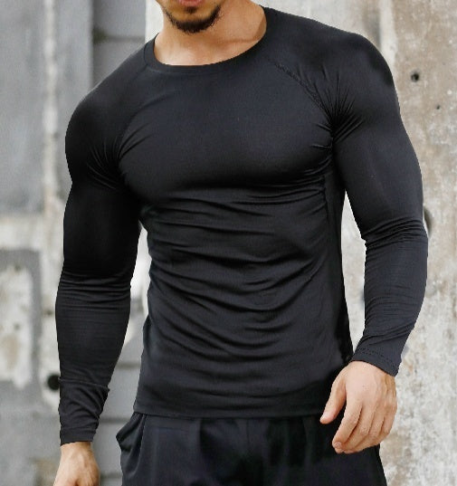 Men Quick Dry Fitness Tees Outdoor Sport Running Climbing Long Sleeves Tights Bodybuilding T-shirt Tops Gym Train Compression Authentic Shape