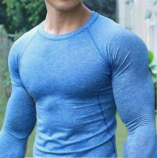 Men Quick Dry Fitness Tees Outdoor Sport Running Climbing Long Sleeves Tights Bodybuilding T-shirt Tops Gym Train Compression Authentic Shape