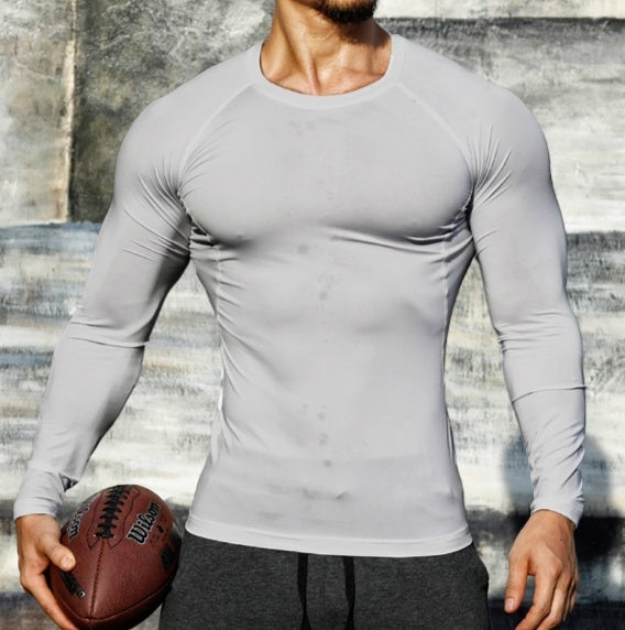 Men Quick Dry Fitness Tees Outdoor Sport Running Climbing Long Sleeves Tights Bodybuilding T-shirt Tops Gym Train Compression Authentic Shape