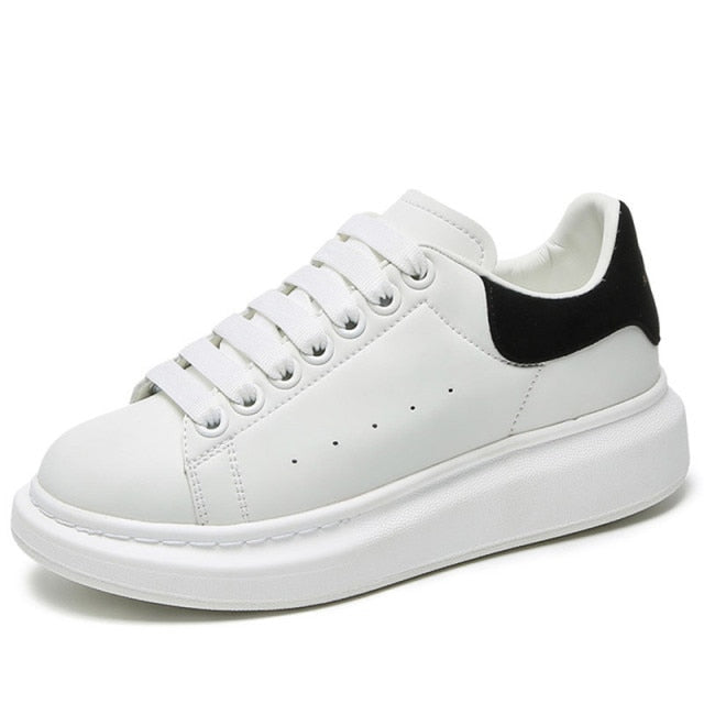 Women Leather Sneaker Shoes Luxury Design Casual Vulcanized Sports Authentic Shape