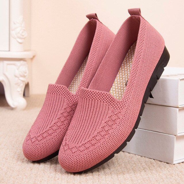 Casual Shoes Women Summer Mesh Breathable Flat Light Sneaker Authentic Shape