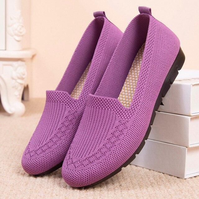 Casual Shoes Women Summer Mesh Breathable Flat Light Sneaker Authentic Shape