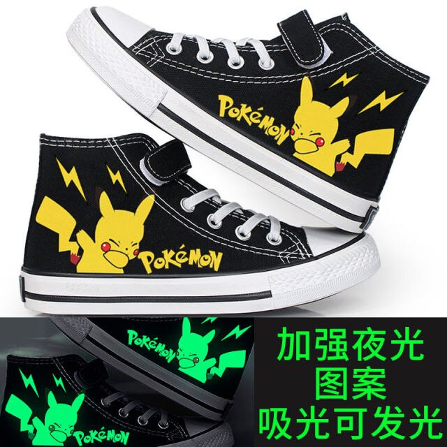 High-top luminou women Shoes Anime Print Low cut Canvas Casual Authentic Shape