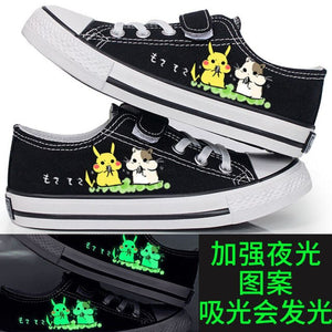 High-top luminou women Shoes Anime Print Low cut Canvas Casual Authentic Shape