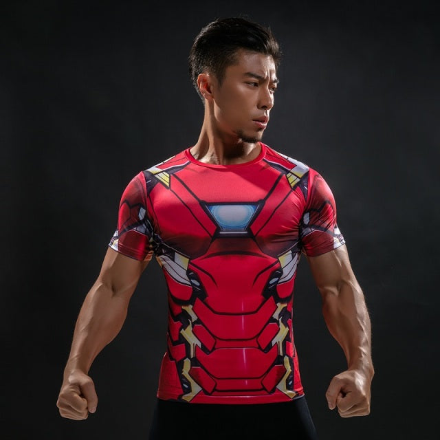 Hot Sale 3D Printed  Comics T-shirt Men Summer Fashion Short Sleeve Tshirt Compression Cosplay Costume Men T Shirt Tops Tees Authentic Shape