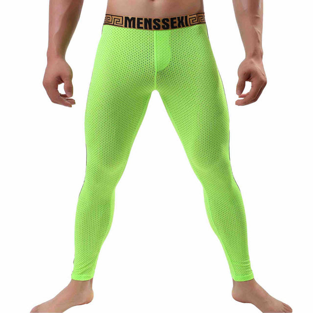 Breathable Mesh Mens Compression Leggins for sports Gym and training Authentic Shape