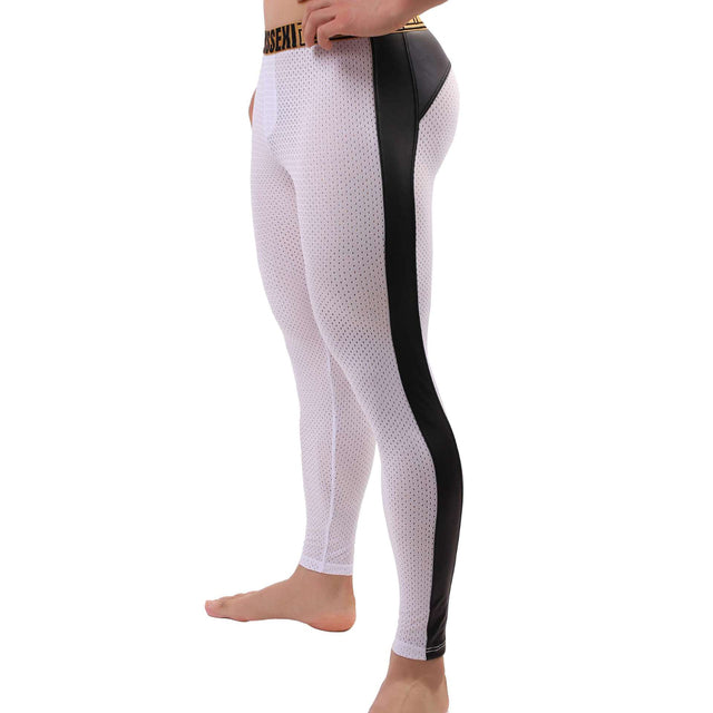 Breathable Mesh Mens Compression Leggins for sports Gym and training Authentic Shape