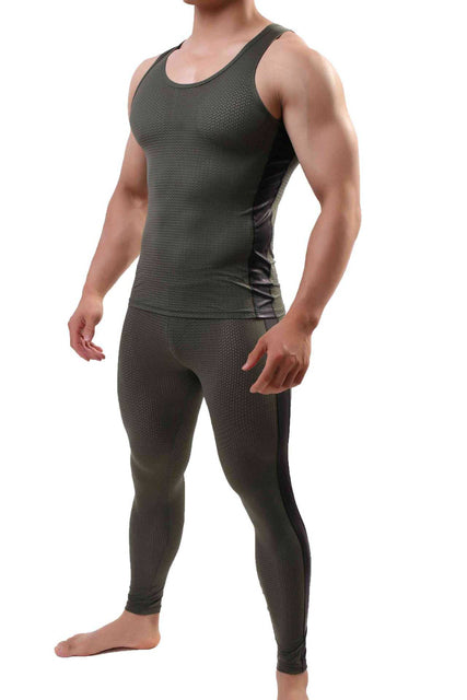 Breathable Mesh Mens Compression Leggins for sports Gym and training Authentic Shape