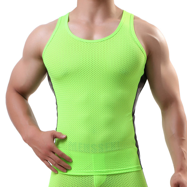 Breathable Mesh Mens Compression Leggins for sports Gym and training Authentic Shape