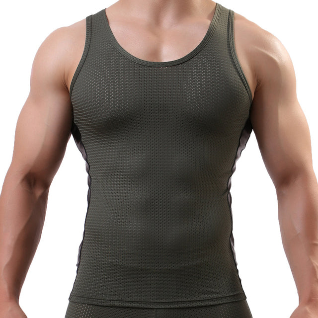 Breathable Mesh Mens Compression Leggins for sports Gym and training Authentic Shape