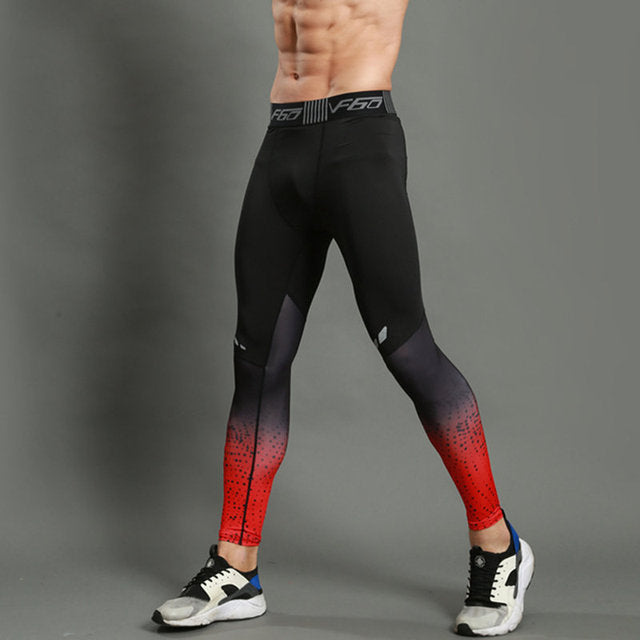 Gym Running Compression Tights Men Fitness Sportswear Authentic Shape