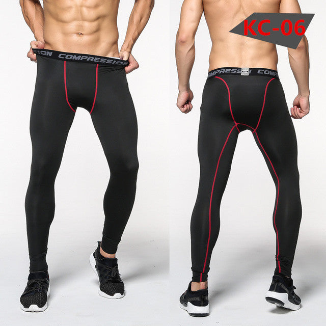 Gym Running Compression Tights Men Fitness Sportswear Authentic Shape