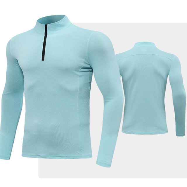 Men Long Sleeve T-Shirt Gym Fitness Compression Sports Authentic Shape