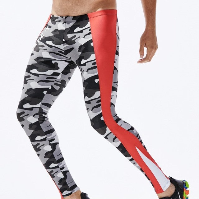 Camouflage Compression Tights Men Running Sport Workout Yoga Authentic Shape