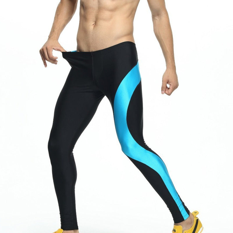 Men’s Patchwork Compression Pants Basketball Running Cycling Quick Dry Authentic Shape