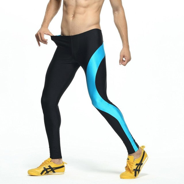 Men’s Patchwork Compression Pants Basketball Running Cycling Quick Dry Authentic Shape