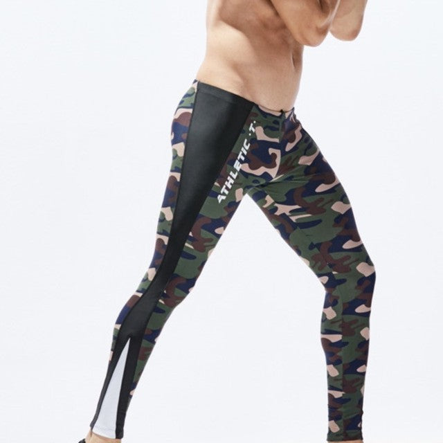 Camouflage Compression Tights Men Running Sport Workout Yoga Authentic Shape