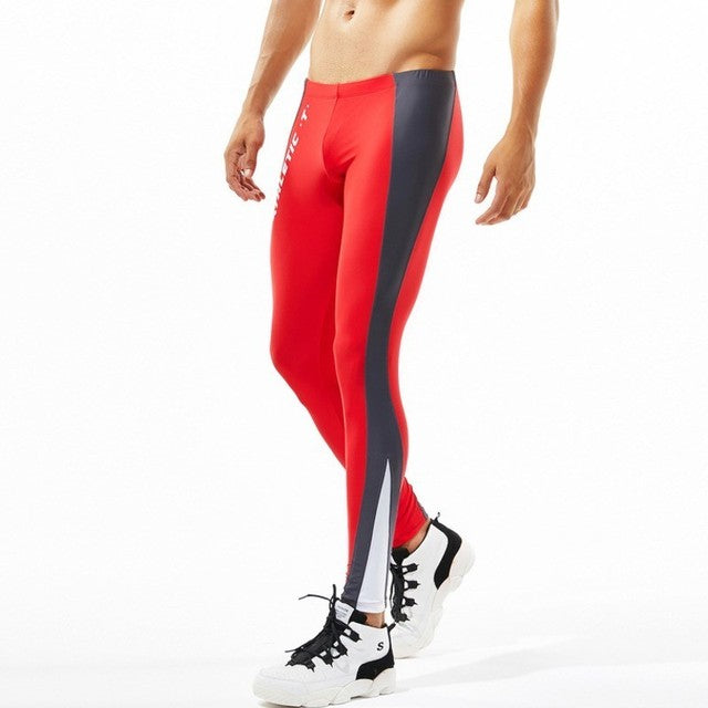 Mens Leggings Training Workout Quick Dry Eslastic Compression Authentic Shape